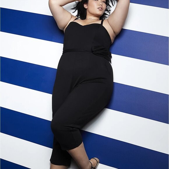 🆕 4X Premium Ponte Self Tie Strapless Jumpsuit - Picture 5 of 6